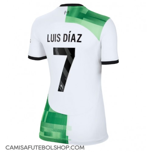 Camisa de time de futebol Liverpool Luis Diaz #7 Replicas 2º Equipamento Feminina 2023-24 Manga Curta